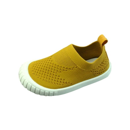 

Eloshman Kids Athletic Shoe Slip On Sock Sneaker Soft Sole Sneakers School Anti-Slip Low Top Flats Fashion Running Shoes Ginger 9C
