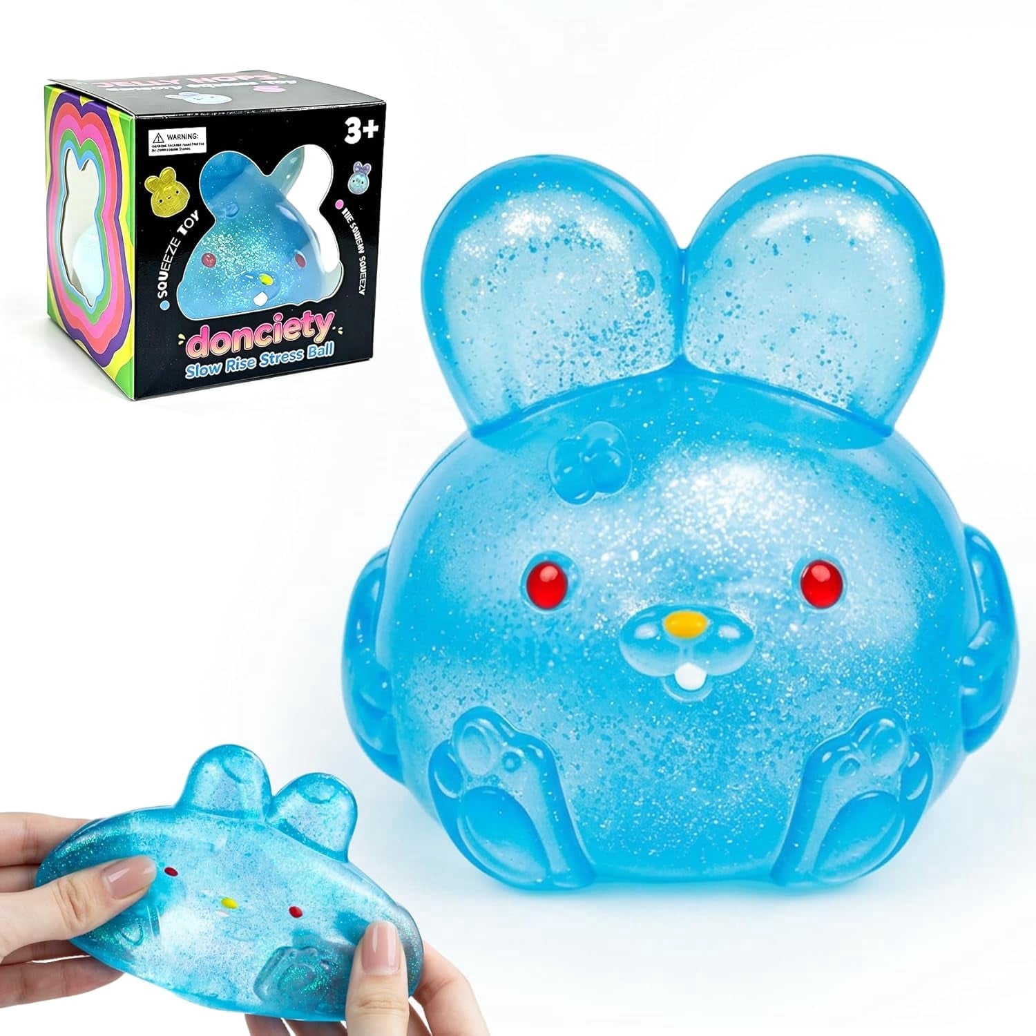 Smartology Stress Relief Sensory Fidget Bunny Stress Ball Blue (1 Piece)