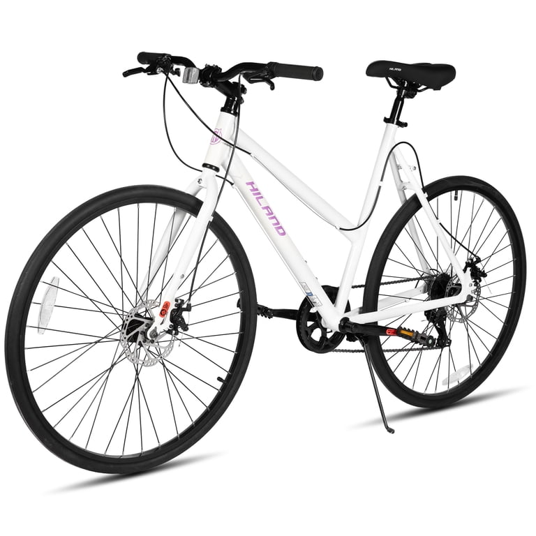 HILAND Unisex Commuter Road Bike 7-Speed Shimano, Mechanical Disc