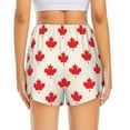 thumbnail image 3 of Picia Happy Canada Day Pattern Women's 2 in 1 Athletic Running Shorts High Waisted Workout Casual Gym Sweat Shorts with Comfy Liner Zipper Pockets-XX-Large, 3 of 9