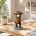 thumbnail image 3 of Highland Cow Resin Figurine Cute Cattle Statue Sculpture Home Office Desk Decor Farmhouse Rustic Animal Ornament Gift For Cow Lover Friend Family, 3 of 8