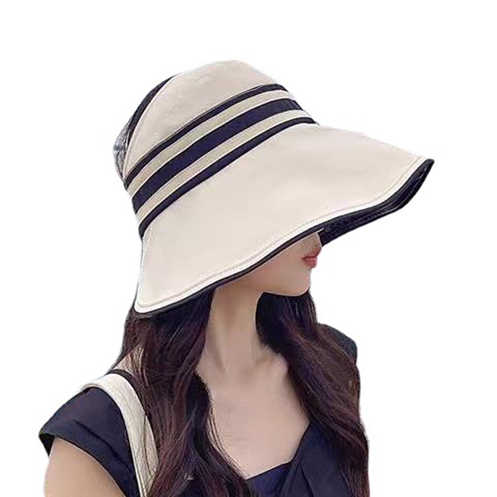 Travelwant Wide Brim Straw Sun Hat 50 UV Protection Foldable