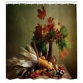 thumbnail image 3 of Ambesonne Harvest Shower Curtain, Fall Vegetables Leaves, 69"Wx75"L, Multicolor, 3 of 3