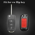 thumbnail image 2 of for VW Key Fob Cover,ABS Keycover and Silicone Keycase for Volkswagen Mk6 Bora Jetta GTI Key Fob,Carbon Fiber Pattern, 2 of 4