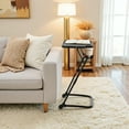 thumbnail image 3 of Homy Casa Folding Coffee Tables with Matte Plastic Top and Steel Frame, Adjustable Height, Black, 3 of 9