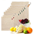 thumbnail image 3 of 18 PCS Set of Reusable Mesh Produce Bags for Grocery, Vegetable & Storage Cotton Bags, 3 of 8
