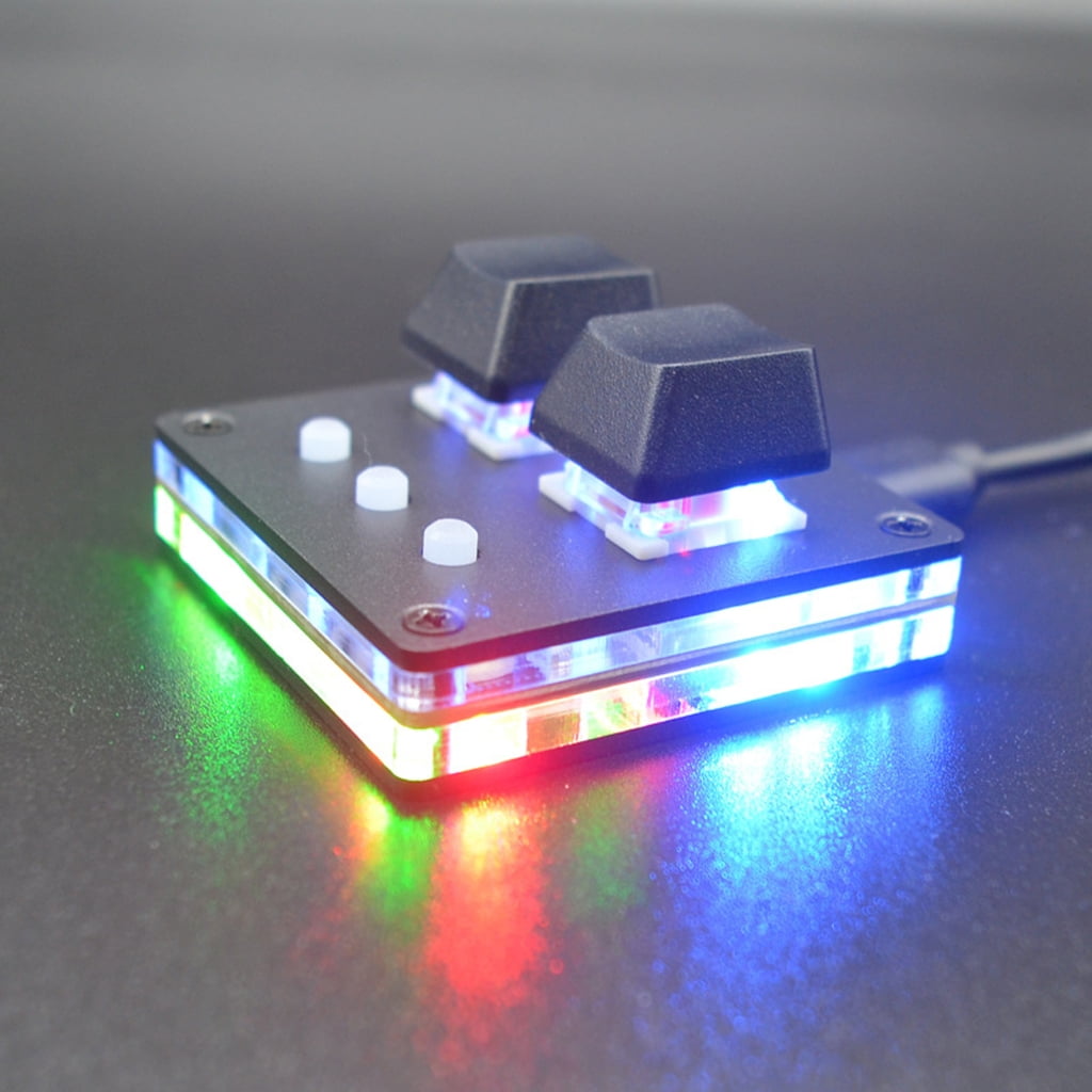 2Key Mini Mechanical Keyboard Color Switches Optional with Lighting Customizable