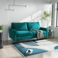 thumbnail image 7 of Pemberly Row Contemporary 70" Square Arm Velvet Sofa in Teal Blue, 7 of 7