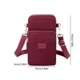 thumbnail image 3 of Bolso Bandolera Bolsa cruzado para mujer monedero informal a la moda para mujer portátil para el trabajo (rojo vino) Tmvgtek Para Estrenar, 3 of 6