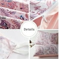thumbnail image 6 of Nayoroom Duvet Cover Queen Size, 3 Pieces Pink Vintage Flowers Reversible Boho Bed Linen Set Soft Microfibre Duvet Cover Set, 6 of 10