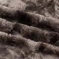 thumbnail image 5 of Double-Sided Faux Fur Throw Blanket - Plush Velvety Soft Material - Luxury Softness & Warmt Brown 60 x 78 Inch, 5 of 7