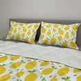 thumbnail image 2 of Lemons Comforter & Sham Bedding Set, Continuous Modern Summer Themed Tasty Citrus Fruits Illustration, 3 pcs Duvet Set Microfiber Filling Quilt, 5 Sizes, Lime Green Earth Yellow, by Ambesonne, 2 of 4