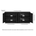 thumbnail image 3 of Pemberly Row Modern Transitional 57.13" Black Grain MDF TV Stand, 3 of 8