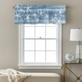 thumbnail image 3 of Sea Stars Valance Curtain Summer Beach Sea Stars Light Blue Texture Window Valances Rod Pocket Short Curtains Window Treatments for Kitchen Bedroom Bathroom Laundry 56" x 16", 3 of 9