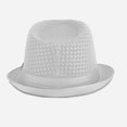 thumbnail image 5 of FKMJH Unisex Breathable Mesh Fedora Hat Summer Wide Brim Sun Beach Panama Hat Packable Lightweight Short Brim Adjustable Travel Hat White,One Size, 5 of 8