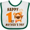 thumbnail image 3 of Inktastic Happy First Mothers Day with Tiger Boys or Girls Baby Bib, 3 of 4