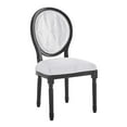 thumbnail image 2 of Modway Arise Vintage French Upholstered Fabric Dining Side Chair in Black White, 2 of 8