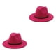 thumbnail image 1 of Qarigey Sombrero con hebilla de cinturón, gorros de ala ancha para otoño e invierno, gorros de lana cálidos para mujer, vaquero, niños, Rosa roja 58cm 2piezas, 1 of 6