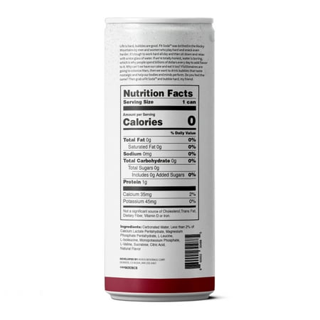 Fit Soda, Wellness Soda Infused with Branched-Chain Amino Acids (BCAA) and Electrolytes