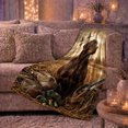 thumbnail image 5 of Chocolate Labrador Hunting Wetlands Scene Rustic Outdoor Art, Peaceful Pet Portrait Pattern, Warm Flannel Blanket for Cabin and Lodge, Dog Lovers Father's Day Gift, Pet Lover Home Decor, 5 of 8
