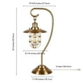 thumbnail image 5 of Maklaine Contemporary 11" Antique Brass Metal/Glass Table Lamp, 5 of 9