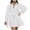 White, variant on Womens Babydoll Dress Fall Long Sleeve Lapel Button down Mini Dress Plus Size Ruffle Tiered A Line Pleated Dress