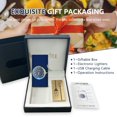 thumbnail image 2 of SKRFIRE Electric Lighter Double Arc Plasma Lighter, Rechargeable Lighter with Battery Display Indication Cool Lighter Revolve with Gift Box for Friends, Family, Candles(blue), 2 of 7
