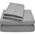 thumbnail image 2 of 400 TC 4-Piece Sheet Set Soft, Wrinkle Resistant 27 Inch Deep Pocket 100% Egyptian Cotton Color Silver Grey Solid Size Twin XL, 2 of 5