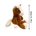 thumbnail image 2 of Large-Eye Horse Plush Doll Pillow 14 Inch Sitting Height Soft Stuffed Animal for Home Decor and Comfort, 2 of 5