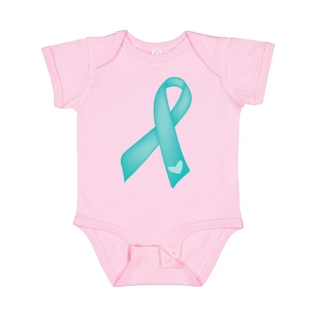 

Inktastic Teal Awareness Ribbon Girls Baby Bodysuit