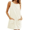 thumbnail image 1 of Gspmoly Robes d'Été pour Femmes 2025, Mode Femme Décontractée Couleur Unie Col Rond Sans Manches Robe Débardeur Robes Formelles pour Femmes Soldes d'Été Liquidation, 1 of 7