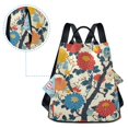 thumbnail image 5 of FORMRS Women's Travel Backpack Purse Anti-Theft Hidden Pockets Casual Shoulder Bag, Vibrant Japanese Flowers, 5 of 7