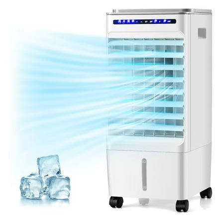 

Kepooman Small Air Conditioner Portable Portable AC 3-in-1 Evaporative Portable Air Cooler with 3 Modes include Remote Control-White