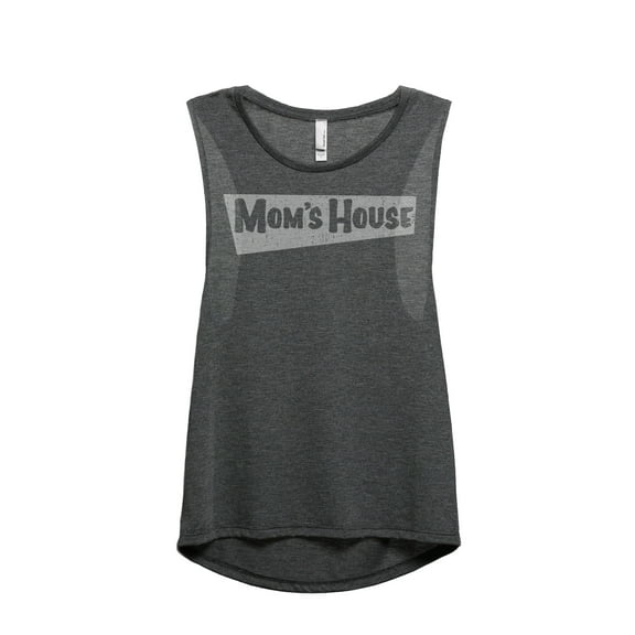 Thread Tank Mom's House (Full House) Women's Fashion Sleeveless Muscle Tank Top Charcoal Small
