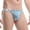 Blue, variant on Men's Solid Elastic Tight Low Waisted Thong for Fitness Sports Comfortable Triangle Briefs, L, Black