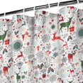 thumbnail image 3 of White Christmas Deer and Gift Pattern Shower Curtain 36"x72" ,Bathroom Decorative Shower Curtains Set with 12 Hooks,Modern Waterproof Washable Shower Curtain, 3 of 6