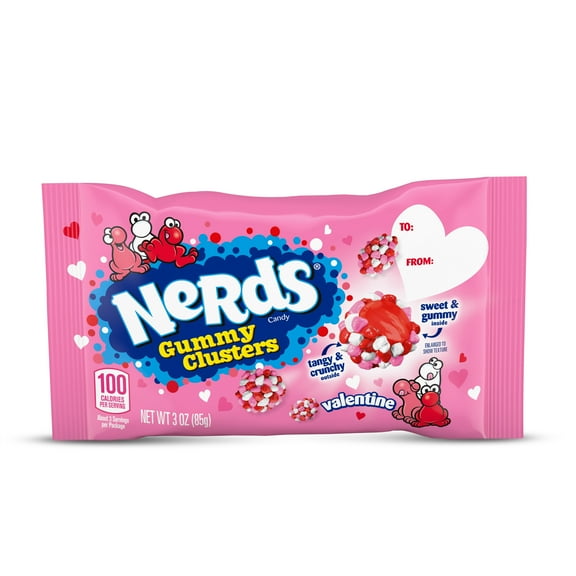 Nerds Valentine Gummy Clusters Candy Share Pack, 3 oz
