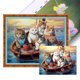 thumbnail image 1 of Hilo Algodón Ecológico Bordado Gatitos Impresos 11CT en Punto Cruz Barco, 1 of 9