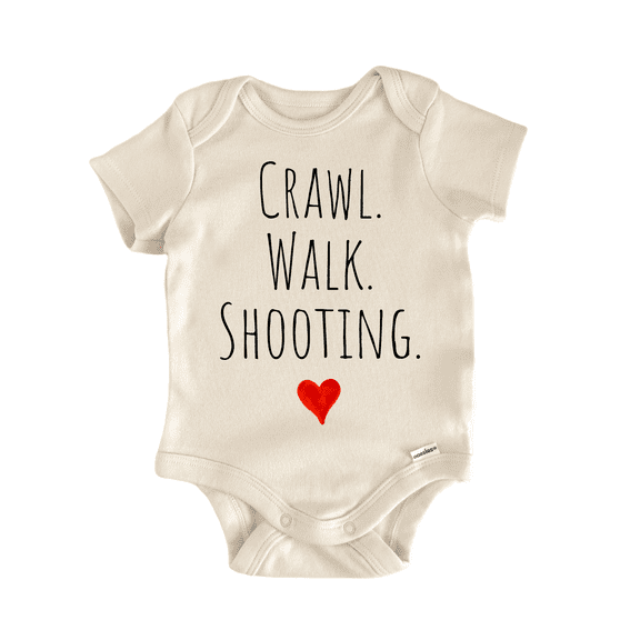 Crawl Walk Shooting - Baby Bodysuit