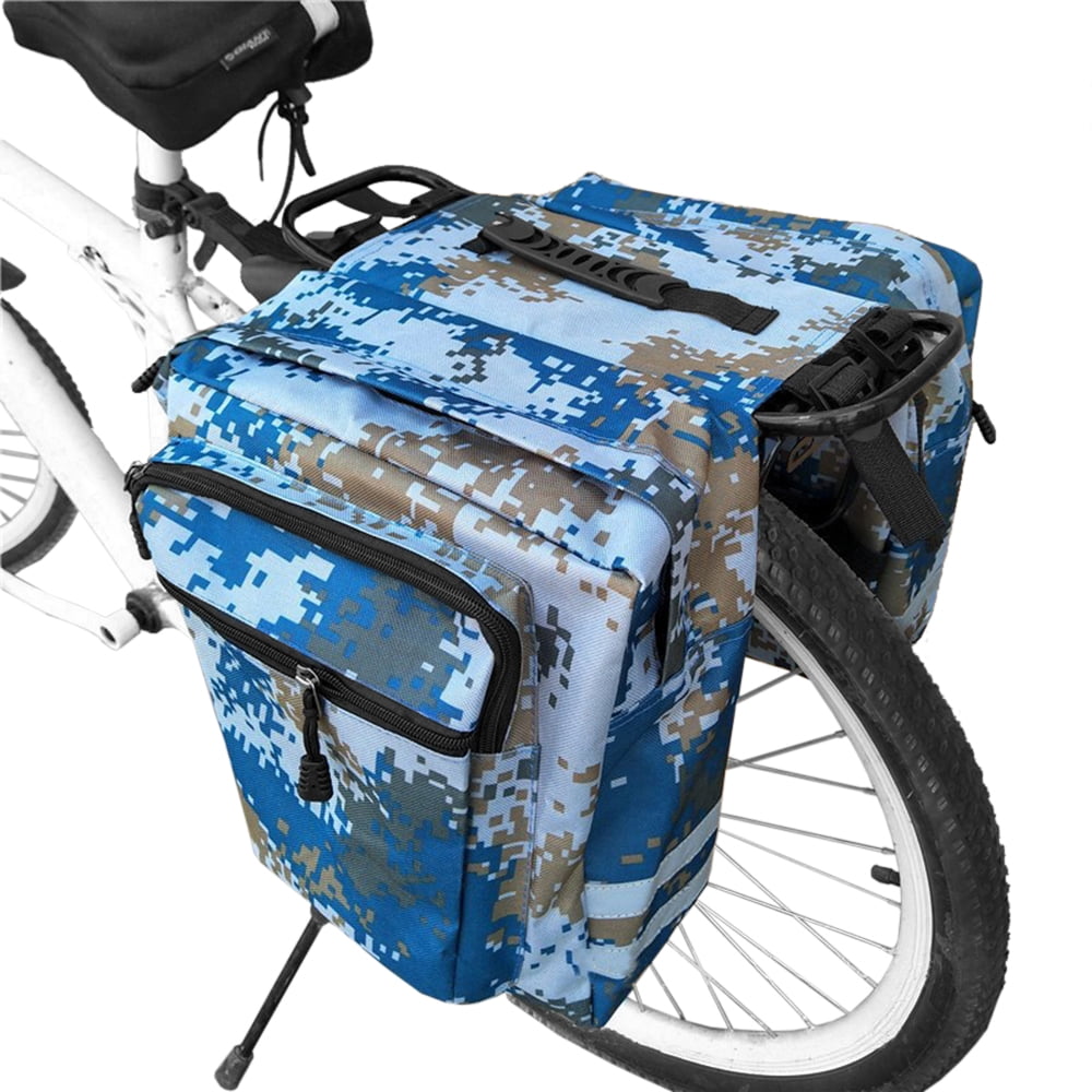 Bike Luggage Rack Bicycle Rear Rack Bag Bike Pannier Carrying Waterproof Rear Seat Bag Multifunctional Bike Rack Seat Bag with Reflective Tape 