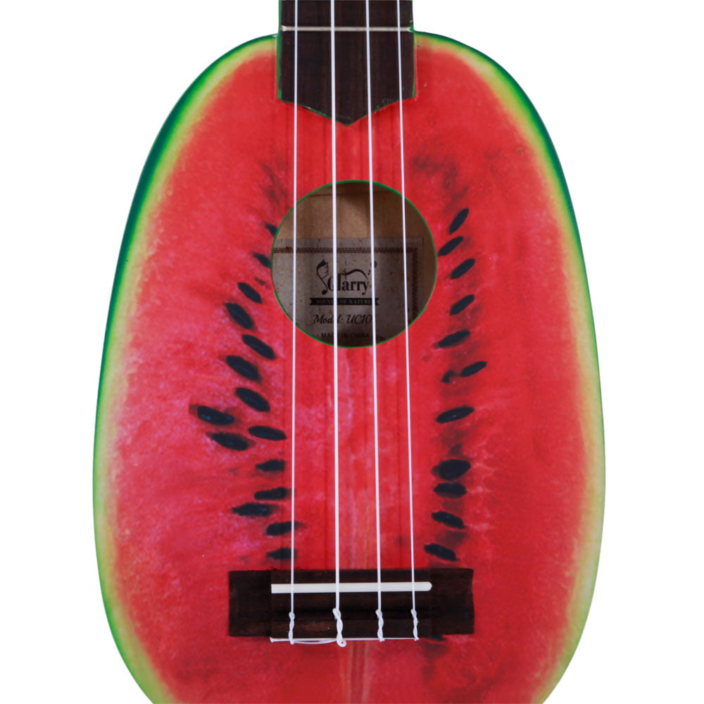 Glarry 21 inch 4 String Hawaii Basswood Ukulele Watermelon Design Small Guitar 