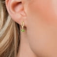 thumbnail image 3 of Gem Stone King 10K Yellow Gold Green Peridot Stud Dangle Earrings for Women | 0.50 Cttw | Gemstone August Birthstone | Marquise 6X3MM, 3 of 6