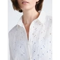 thumbnail image 5 of Free Assembly Women's Cotton Eyelet Coverup Tunic Shirt, Sizes XXS-XXL, 5 of 6