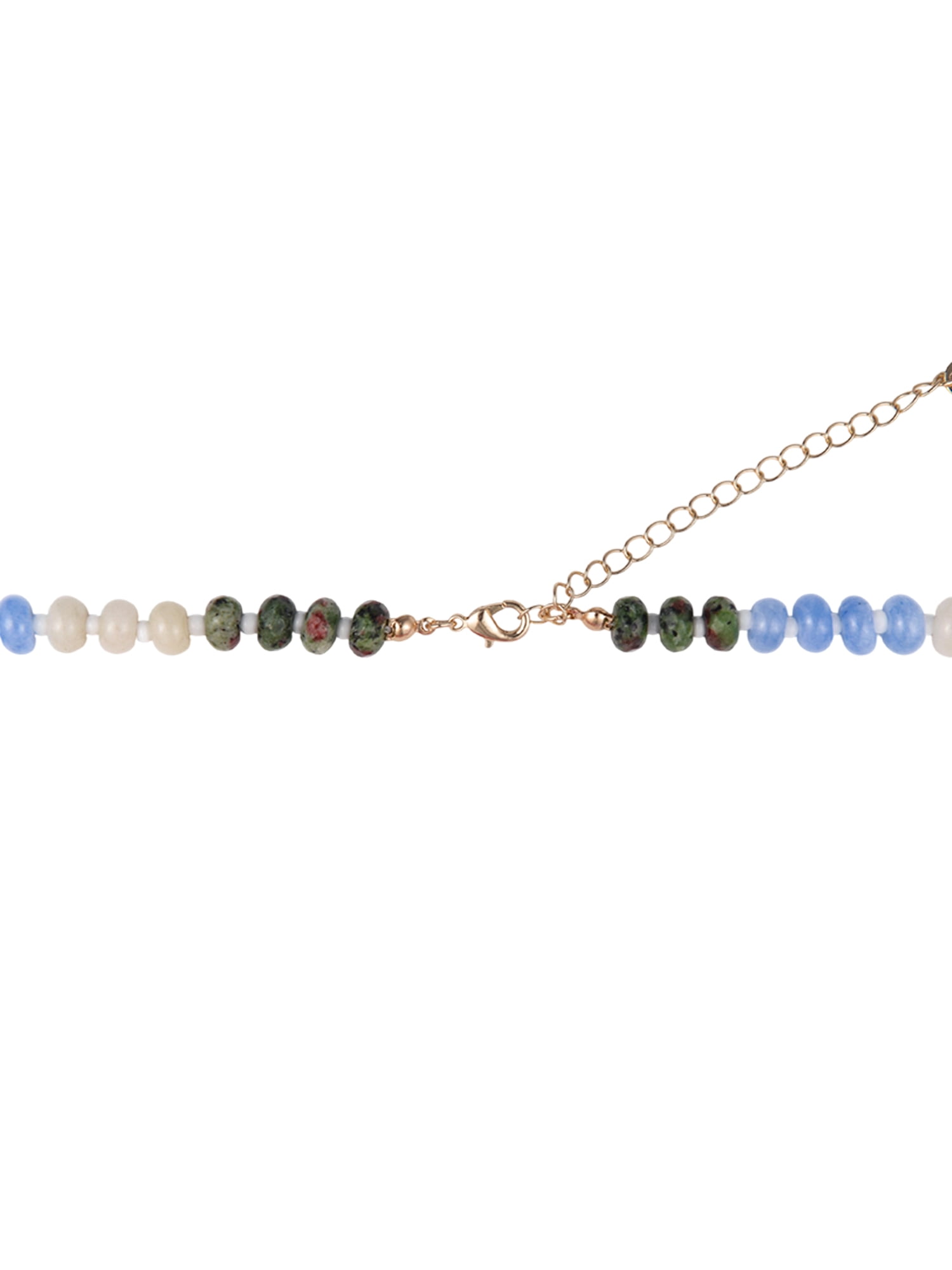 Time and Tru Goldtone Multicolored Bead Initial "R" Necklace