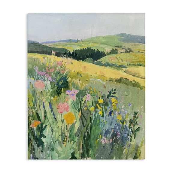 Stupell Industries Pastel Landscape Hills Landscape & Nature Painting Wrapped Canvas Art Print Wall Art, 16 x 20