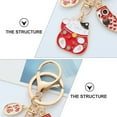 thumbnail image 4 of CIMAXIC Fortune Cat Keychain Zinc Alloy Red Color Durable for Long Term Use Multi Purpose Decor 2pcs,3.15"X1.06"X0.04", 4 of 4