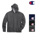thumbnail image 3 of Champion Men's Big & Tall Pullover Fleece Hoodie (2XL) with Men’s Big & Tall Short Sleeve Script Tee Shirt (2X) Bundle Set (Charcoal Heather), 3 of 6
