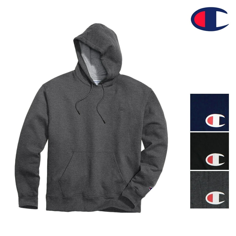 Champion Men s Big Tall Pullover Fleece Hoodie 3XLT with Men s Big Tall Short Sleeve Script Tee Shirt 3XLT Bundle Set Charcoal Heather Walmart