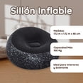 thumbnail image 2 of Sillon Inflable Puff Bestway Aterciopelado Súper Cómodo Negro, 2 of 5