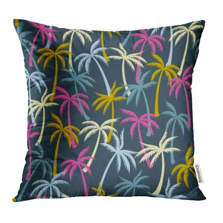 Greenery Trees ARHOME Coconut Palm Tree Pattern Tropical Forest Greenery Simple Plants Trees Beach Design Pillowcase Cushion Cases 18x18 inch ()